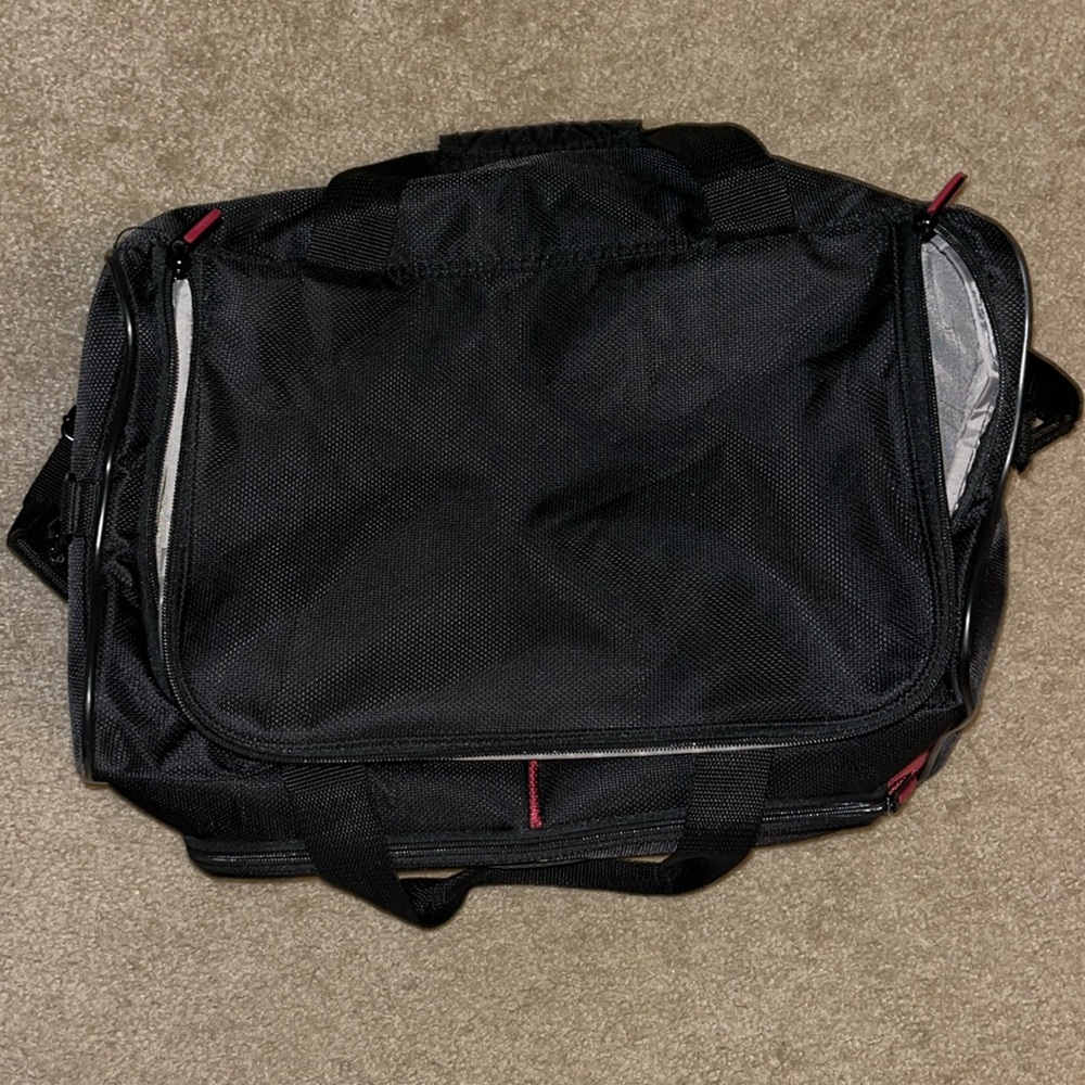 Samsonite Black/Red Duffle Bag with Hand and Shoulder Straps